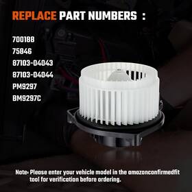 87103-04043 Gearzaar 699909442280 Heater A/c Blower Motor Fan For 2005 06 07-15 Toyota Tacoma Pickup Truck A06