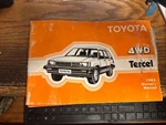 1983 Toyota 4WD Tercel Owners Manual Four Wheel Drive Wagon Guide Book. Fixed Price $23.95.