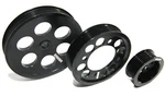 Emusa Aluminum Black Crank Pulley Set For 93-97 Toyota Supra 2JZGTE JZA80 3.0L. Fixed Price $1043.95.