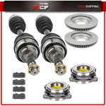For 4RUNNER SR5 4.7L 2003-2009 Front Cv Axle+brake Pads&rotors+wheel Hub Bearing. Fixed Price $301.19.